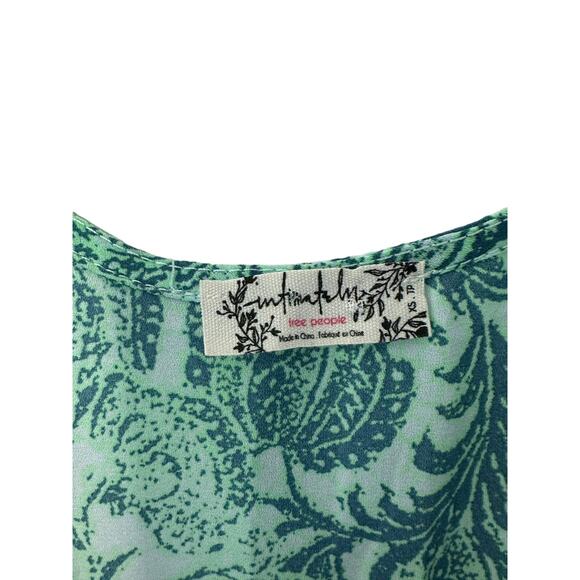 Intimately Free People Green Paisley Lightweight Print Emily‎ Slip Dress Size XS - Picture 2 of 7